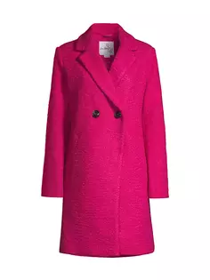 Двубортное пальто с вырезом Sam Edelman, пурпурный