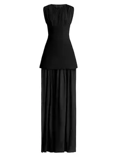 Платье-корсет в смешанной технике Hervé Léger, черный