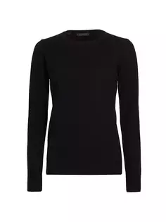 Кашемировый пуловер с круглым вырезом Saks Fifth Avenue, черный