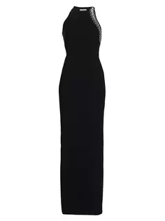 Украшенное платье Skyler с открытой спиной A.L.C., черный