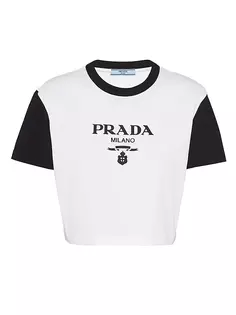 Футболка из джерси Prada, белый