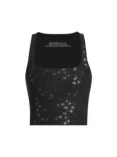 Укороченная майка Softshine с квадратным вырезом Beyond Yoga, цвет gunmetal starry night foil