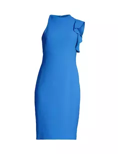 Платье-футляр Pabla с рюшами Black Halo, синий