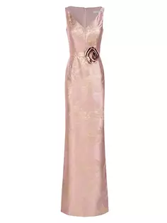 Жаккардовое платье Joan с цветочным принтом Kay Unger, цвет primrose