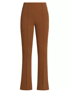 Креповые брюки Orion Veronica Beard, цвет dark ochre