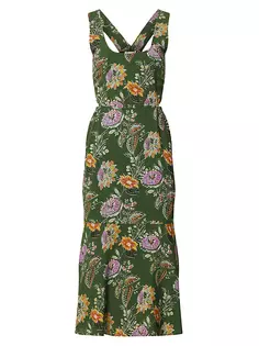 Платье миди Everett с цветочным принтом Equipment, мультиколор