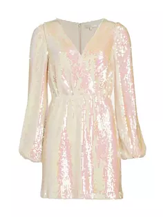 Мини-платье Carrie с пайетками Wayf, цвет opal sequin