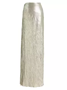 Юбка макси из джерси цвета металлик Duvall Ralph Lauren Collection, цвет quartz