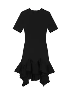 Короткое платье с рюшами Givenchy, черный