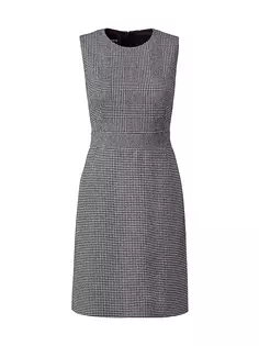 Кашемировое мини-платье с микс-узорами Akris, черный