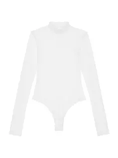 Прозрачное жаккардовое боди Givenchy, белый