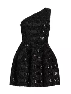 Мини-платье Mireille на одно плечо с пайетками As It May, черный