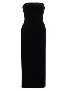 Платье миди без бретелек Elizabeth A.L.C., черный