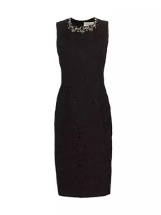 Платье длиной до колена из гипюрового кружева с украшением Anna Sachin &amp; Babi, цвет noir
