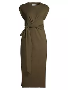Платье миди Fei с завязками спереди Modern Citizen, оливковый