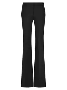 Расклешенные брюки из эластичного джерси Callas Milano, черный