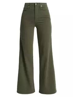 Расклешенные брюки-палаццо с хорошей талией Good American, цвет fern