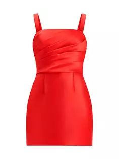 Мини-платье Микадо со сборками Zac Posen, цвет rouge