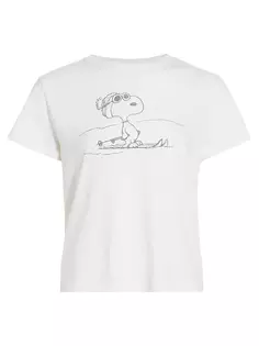 Классическая футболка Ski Snoopy Re/Done, белый