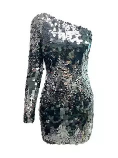 Мини-платье Serena с пайетками Dress The Population, мультиколор