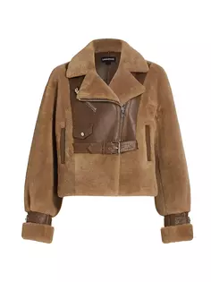 Байкерская куртка из искусственного меха Elody Lamarque, цвет mocha brown