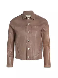 Джинсовая куртка с покрытием Janelle L&apos;Agence, цвет deep taupe coated L'agence