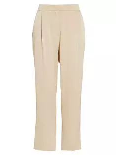 Атласные плиссированные брюки Perla Marella, цвет natural