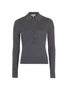 Стерлинговый свитер с воротником L&apos;Agence, серый L'agence