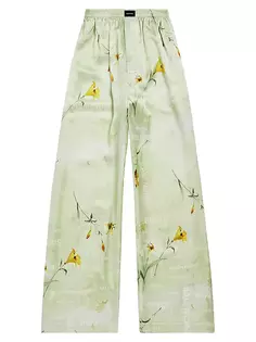 Пижамные штаны «Лилии» Balenciaga, зеленый