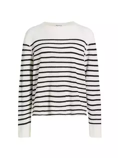 Кашемировый свитер-бойфренд Reformation, цвет gossamer black stripe