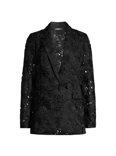 Куртка Kehlani с люверсами и цветочным принтом Ungaro, черный