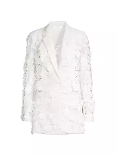 Куртка Kehlani с люверсами и цветочным принтом Ungaro, белый