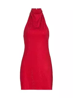 Мини-платье Duffy со стразами и бретелькой на бретельках Amanda Uprichard, красный