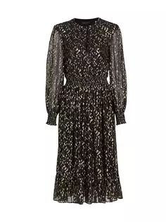 Платье Maggie из смесового шелка Elie Tahari, цвет noir gold shine