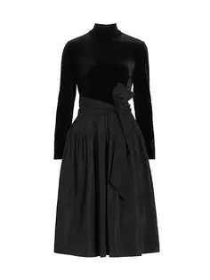 Платье миди с высоким воротником Raquel Ldt, черный