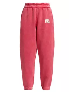 Спортивные брюки с логотипом Essential Terry Alexanderwang.T, цвет soft cherry