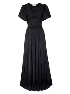 Плиссированное атласное платье Reina Zadig &amp; Voltaire, цвет noir