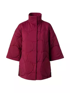 Стеганая куртка в горошек Akris Punto, цвет garnet
