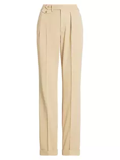 Шерстяные брюки прямого кроя Graison Ralph Lauren Collection, цвет icon tan