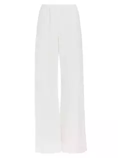 Широкие брюки из крепа Gala The Row, цвет off white