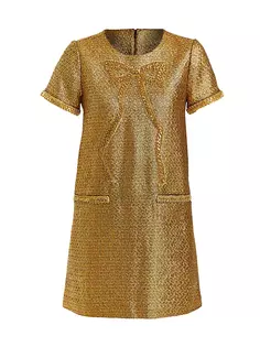 Мини-платье Ainslee с бантом и бисером Mestiza New York, цвет metallic tweed