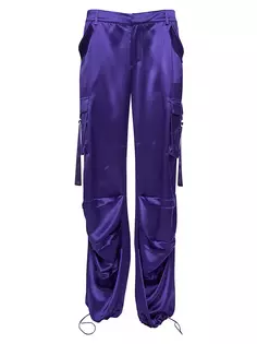 Атласные брюки-карго Lai Ser.O.Ya, фиолетовый