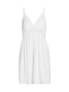 Сорочка Mariana с кружевной отделкой из модала Eberjey, белый