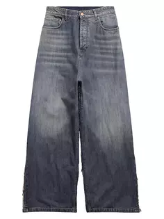 Гибридные мешковатые брюки Balenciaga, синий