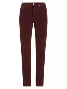 Вельветовые джинсы прямого кроя Mari Ag Jeans, цвет dark plum