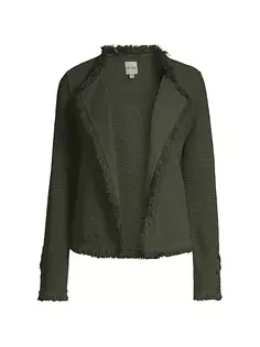 Куртка из смесового хлопка с открытой передней частью Nic+Zoe, зеленый
