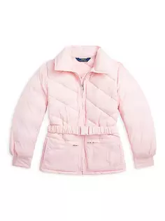 Легкая стеганая куртка Magean для маленьких девочек и девочек Polo Ralph Lauren, цвет hint of pink