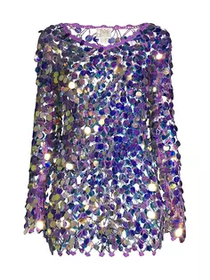 Мини-платье с пайетками крючком Milly, фиолетовый
