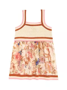 Вязаное тканое платье August для маленьких девочек и девочек Zimmermann Kids, мультиколор