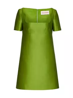 Короткое платье в стиле техно Duchesse Valentino Garavani, зеленый
